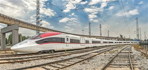 時速350公里高速貨運(yùn)動車組下線